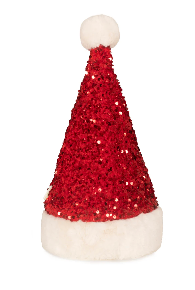 Sequin Velvet Santa Hat