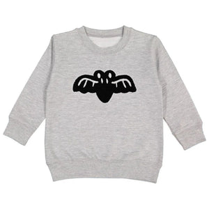 Bat Patch Halloween Sweatshirt - Gray