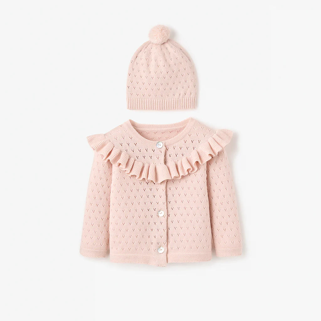 Pretty In Pink Button Down Pointelle Knit Cardigan – Forever Dolled Up