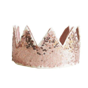 Sequin Sparkle Crown Rose Gold