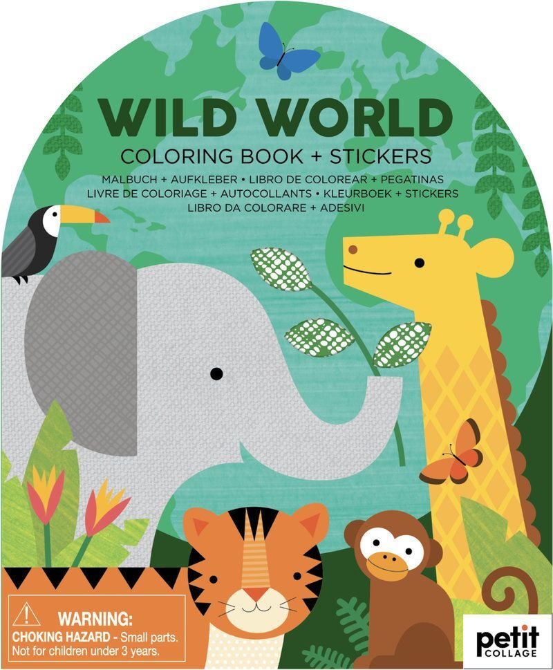 Wild World Coloring Book + Stickers