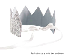 Load image into Gallery viewer, Sequin Sparkle Crown Silver
